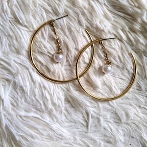 Gold hoop earrings